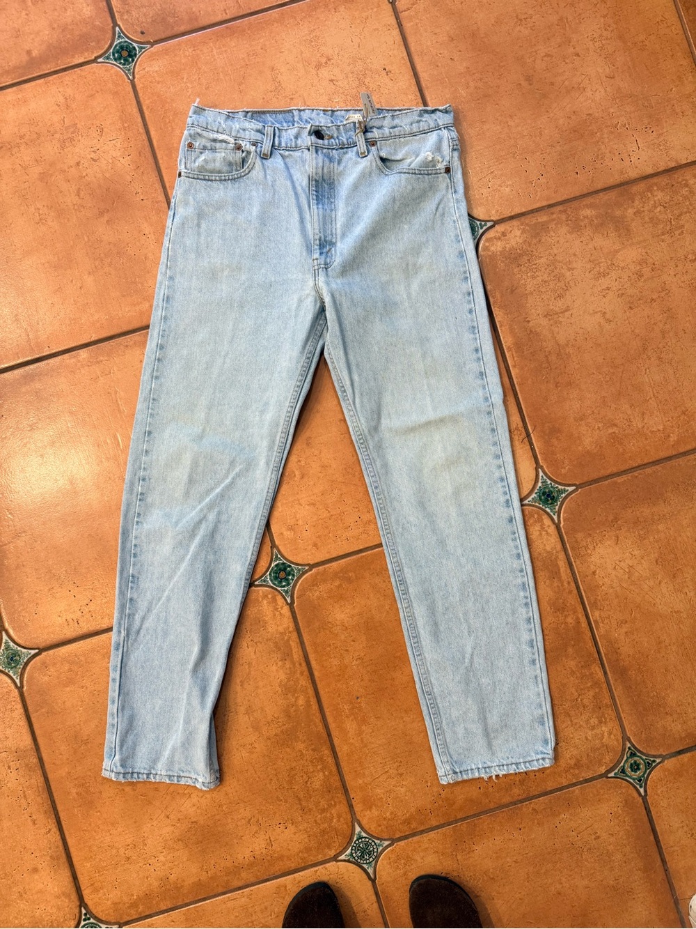 Levi's 505 36x32 Light Blue Slim Straight Men's Jeans vintage Y2K